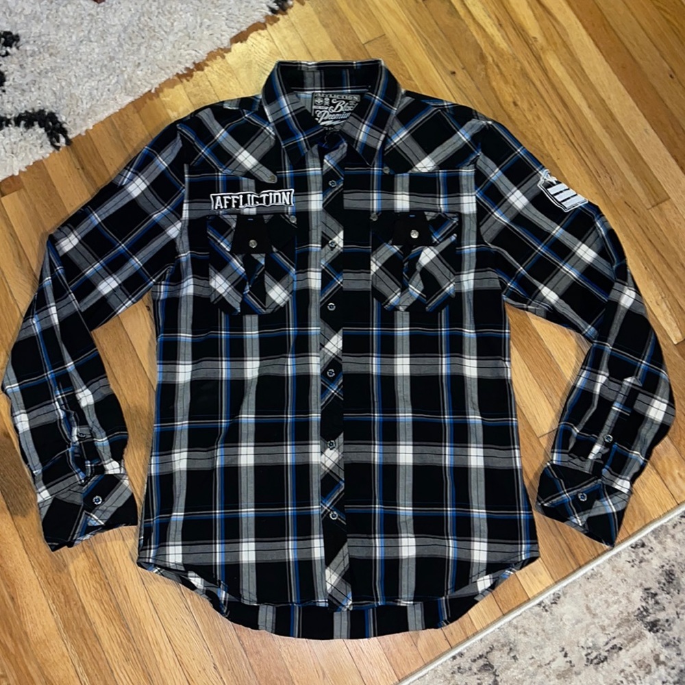 Black and Blue Affliction button down